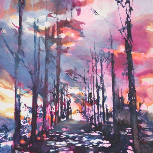Kunstwerk - Abendrosa von Gisela Krohn