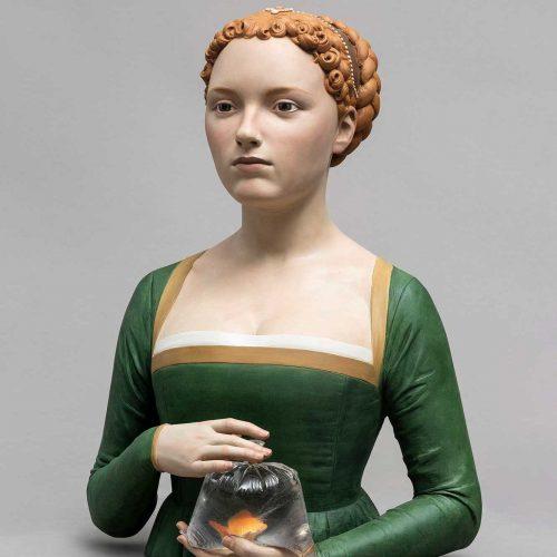Kunstwerk - Goldfish Lady von Gerard Mas